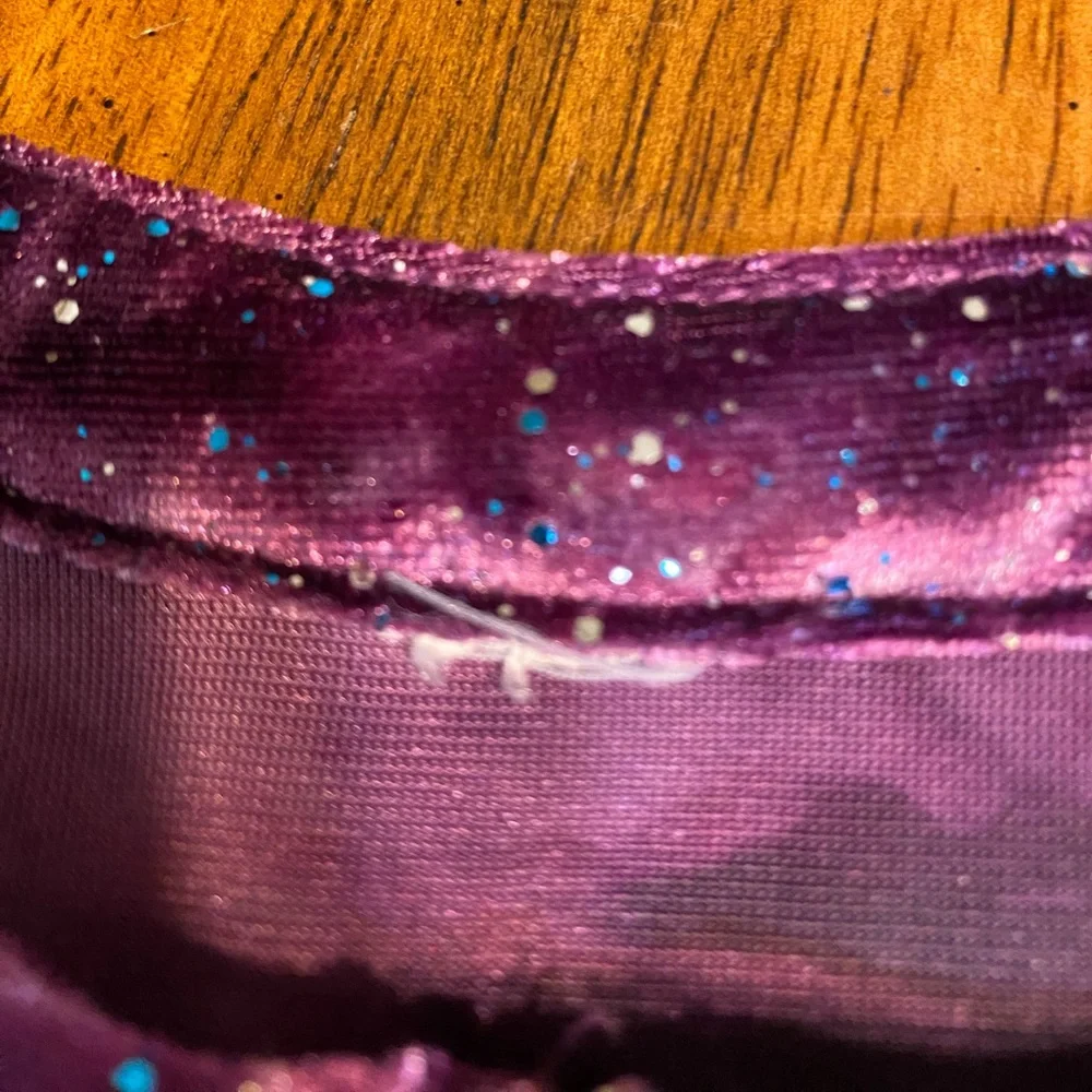 Justice purple velvet galaxy dress. Size 16